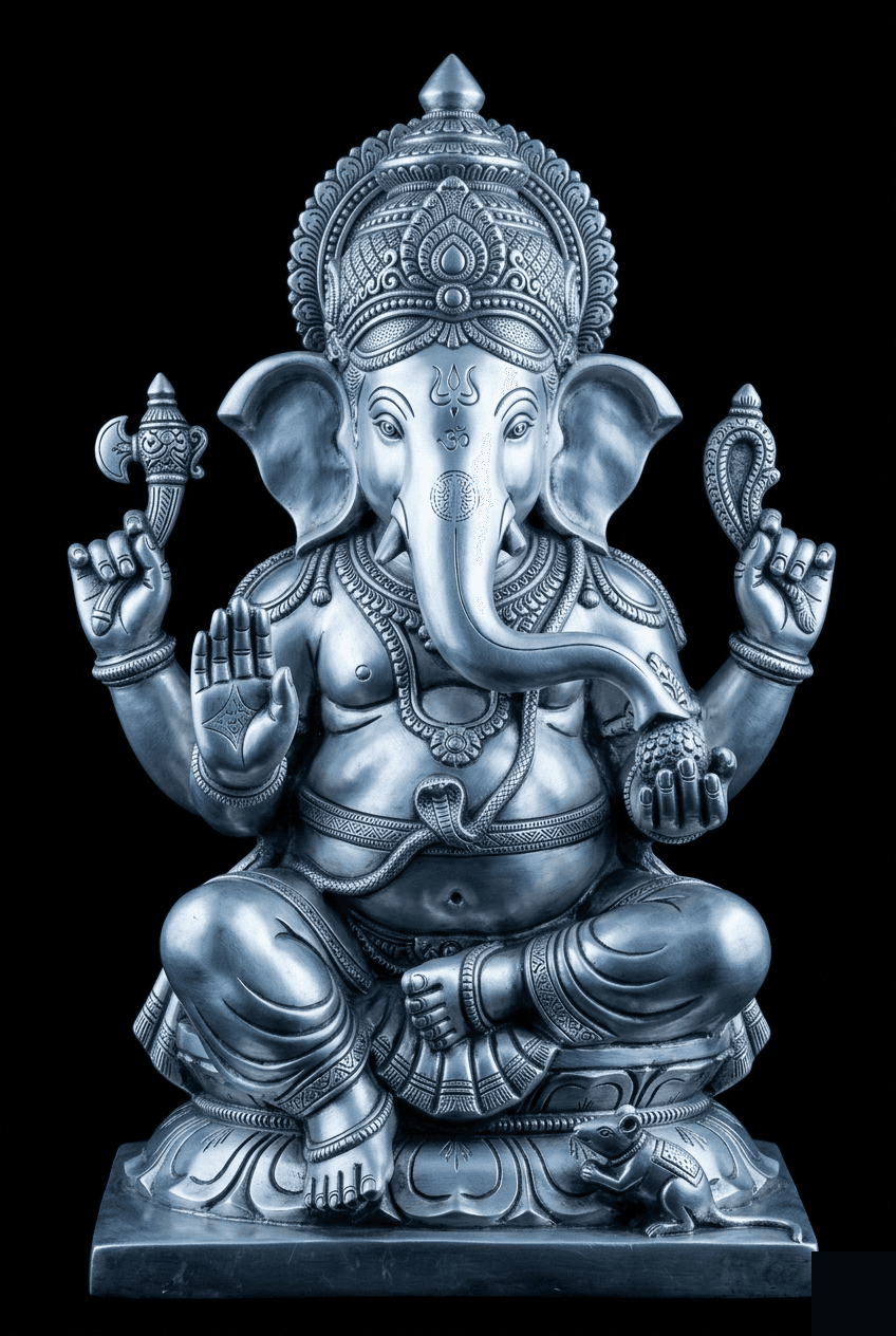 Siddhi Vinayaka · The Seated Ganesha · Sterling Silver. Sterling Silver · 925. Shilpa Shastra certified.